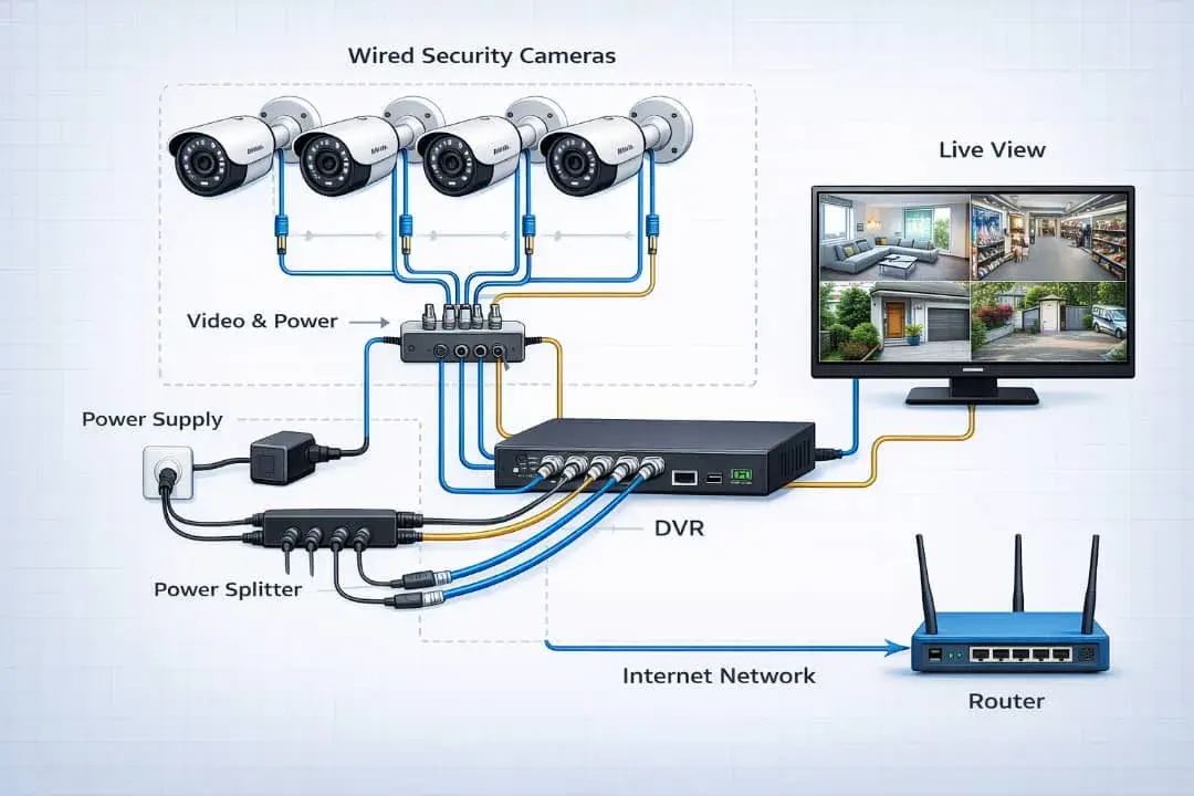 تفاوت دوربین مداربسته باسیم و بی سیم