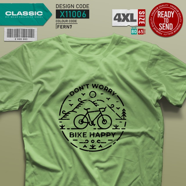 تیشرت (4XL) Don't Worry, Bike Happy