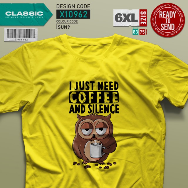 تیشرت (6XL) Coffee and Silence