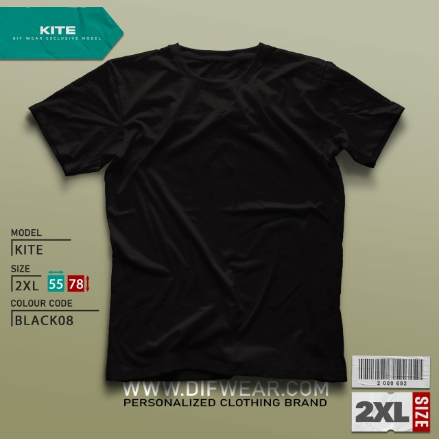 تیشرت طرح انتخابی Kite XXL-55x78 BLACK8