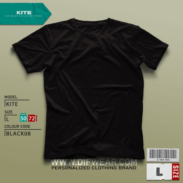 تیشرت طرح انتخابی Kite L-50x72 BLACK8