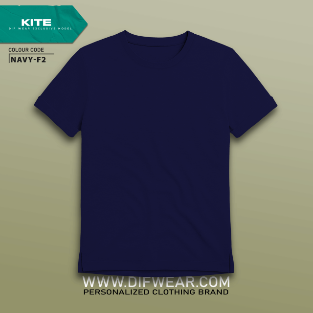 تیشرت طرح انتخابی KITE-L50.70-NAVY-F2