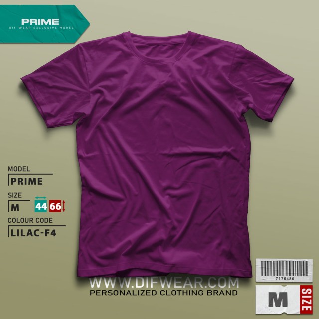 تیشرت طرح انتخابی PRIME-M-LILAC-F4