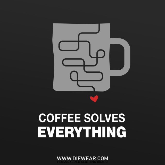 تیشرت Coffee Solves Everything