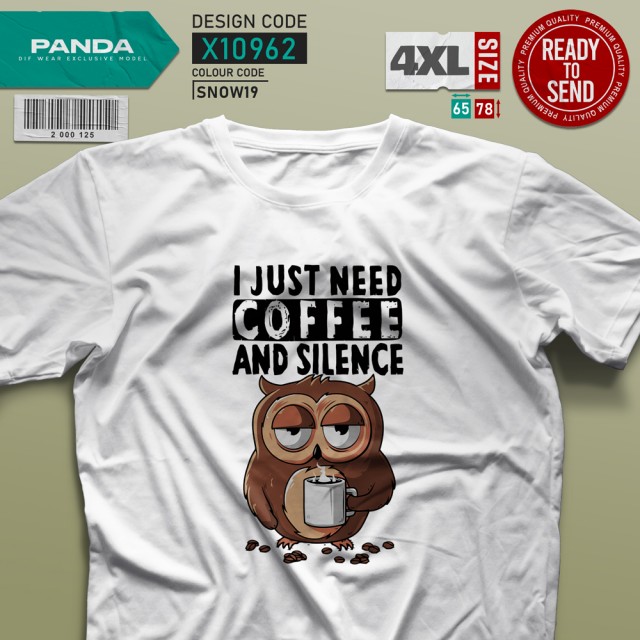 تیشرت (4XL) Coffee and Silence