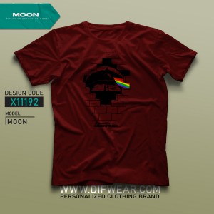 تیشرت طرح انتخابی MOON-XXL55.74-GARNET-K4
