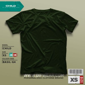 تیشرت طرح انتخابی CHILD-XS-BASIL-G4