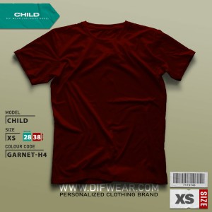 تیشرت طرح انتخابی CHILD-XS-GARNET-H4