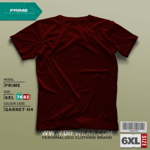 تیشرت طرح انتخابی PRIME-6XL-GARNET-H4