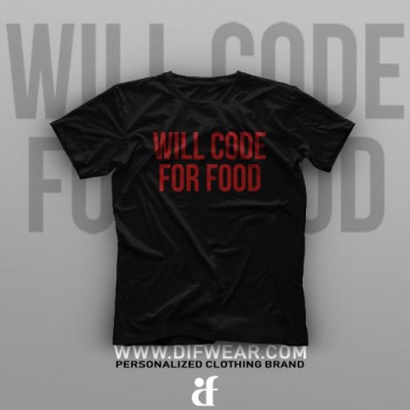 تیشرت Programming: Will Code For Food #5