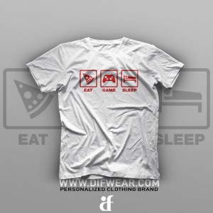 تیشرت Eat, Game, Sleep