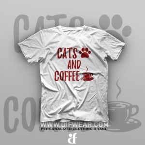 تیشرت Cats and Coffee