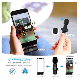 میکروفن یقه ای مدل K8 دو منظوره Type-C و iphone