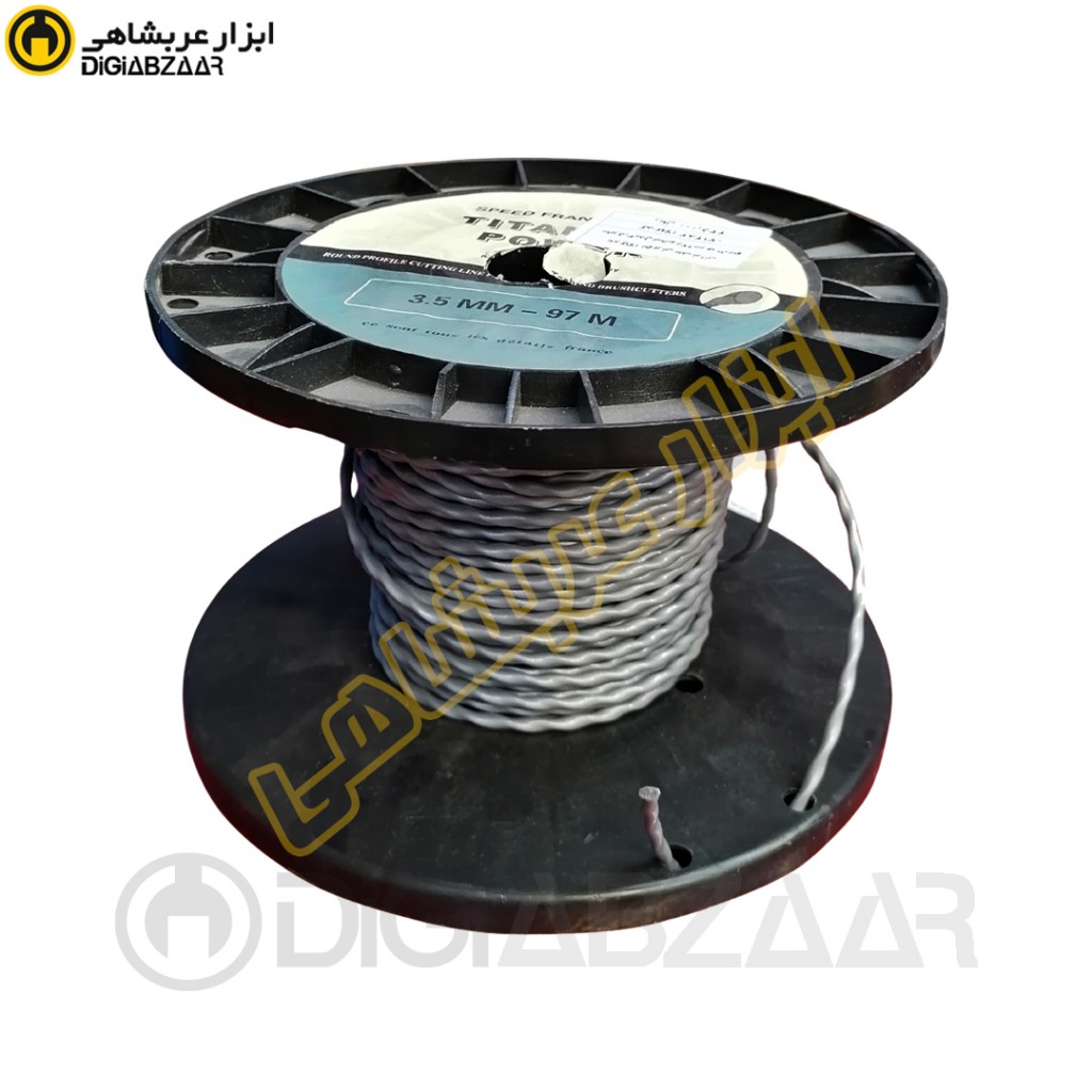 نخ برش علف تراش سایز 3.5 مدل تیتانیوم97 متری مارپیچ