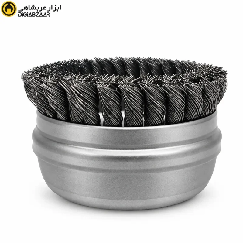 برس فرچه سیمی کاسه‌ای بافته 75 میلی‌متر ساب ایران