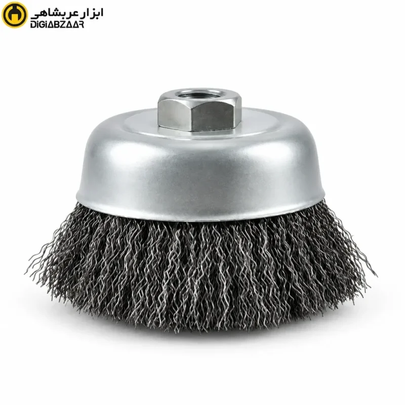 برس کاسه‌ای افشان استیل کربلایی سایز 75