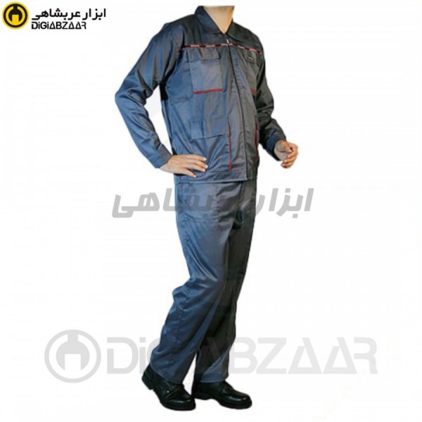لباسکار دوتکه مدل مولکول رنگ طوسی سایز M