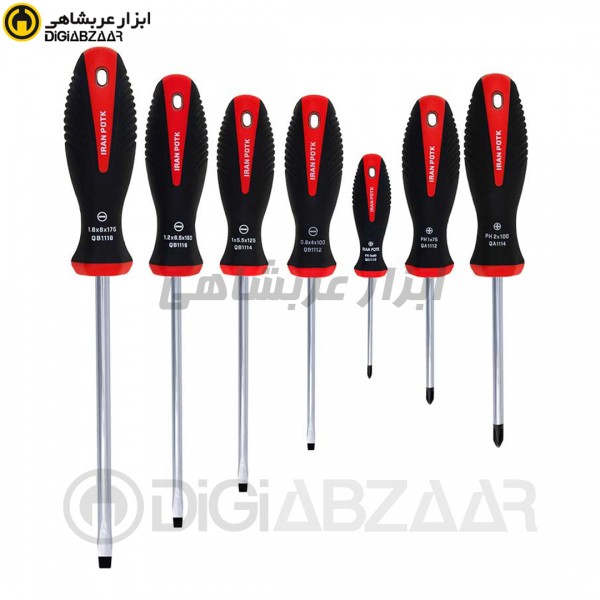 پیچ گوشتی 7 پارچه ایران پتک مدل QE 1010