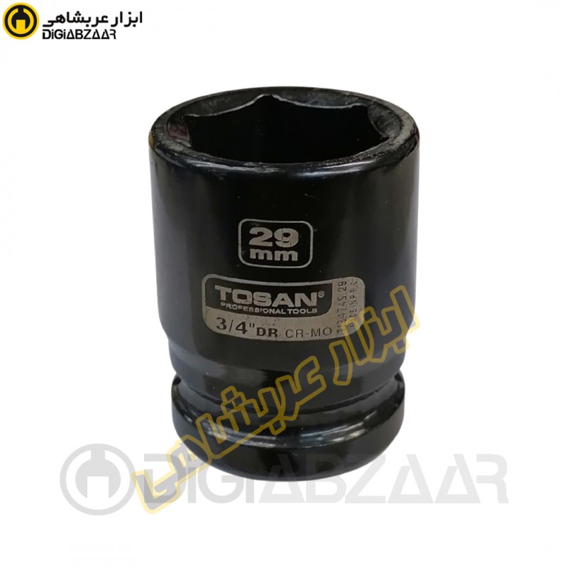 بکس 29 میل کوتاه مشکی 3.4 اینچ 6 پر توسن TOSAN
