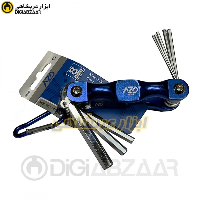 آلن چاقویی 6 پر 8 پارچه 2 تا 8 میل ای زد دی A.Z.D