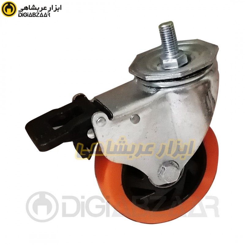 چرخ 10 پیچی ترمزدار بلبرینگی نارنجی