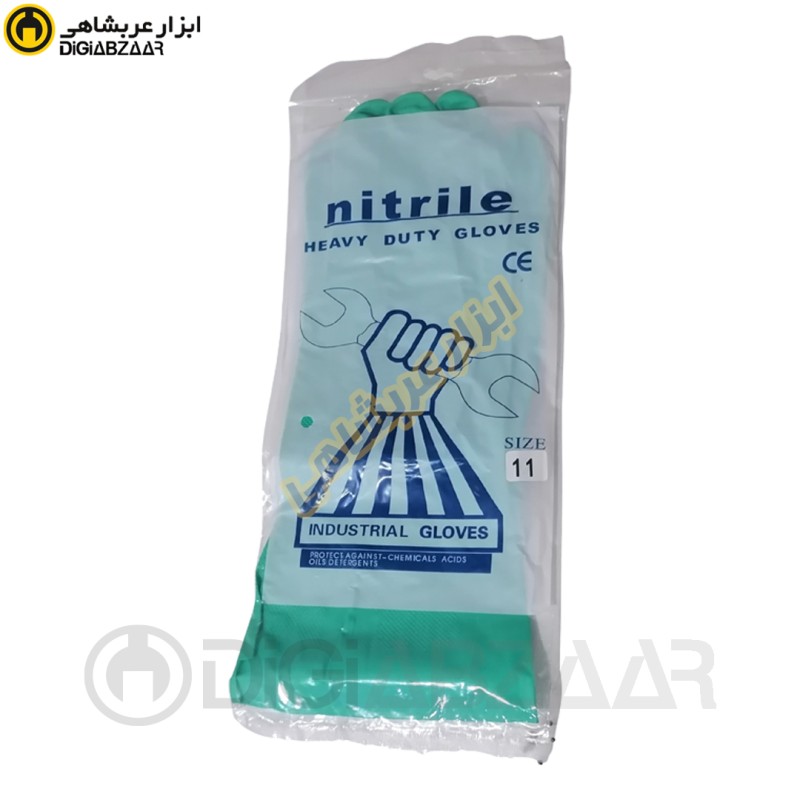 دستکش ساق بلند تمام نیتریل nitrile