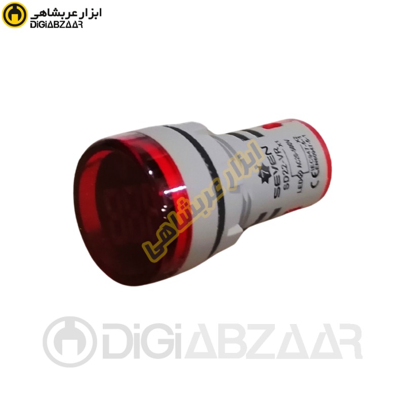 سیگنال ولت متر گرد قرمز قطر20
