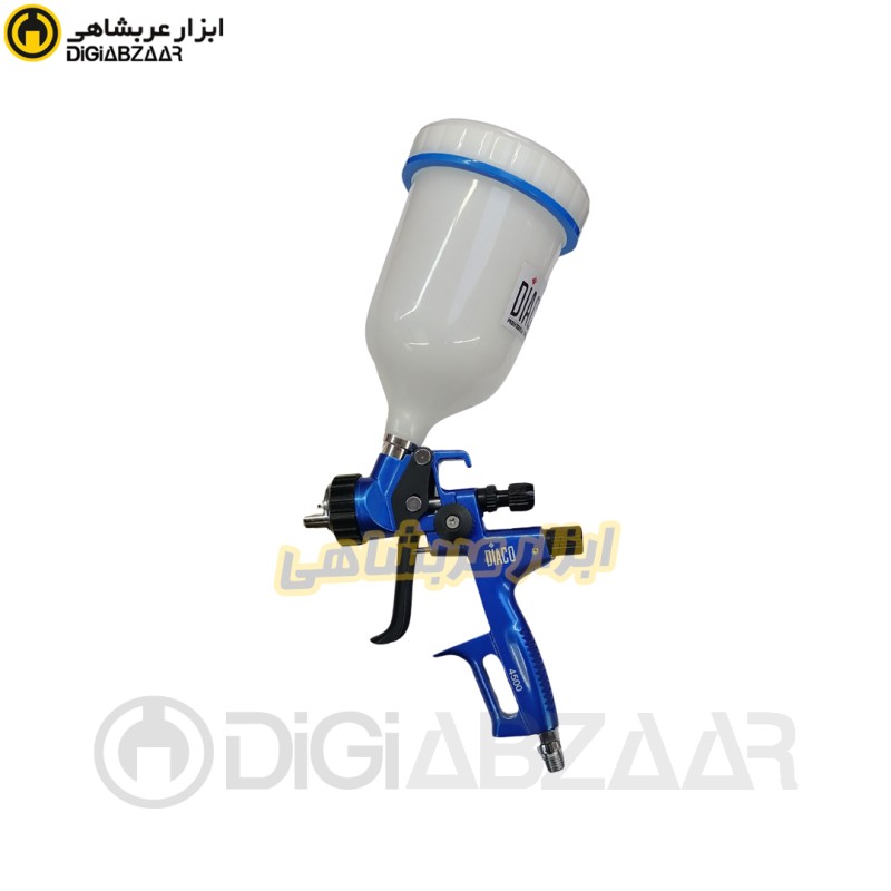پیستوله حرفه ای 3 تنظیمه1/3میل مخزن روکاسه پلاستیک با کوپلینگ 4500Bدیاکو DIACO