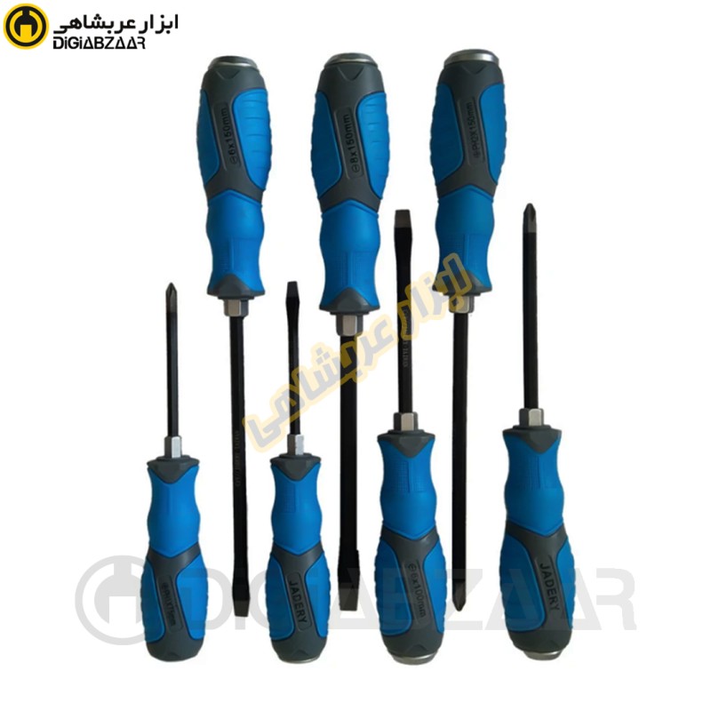 پیچ گوشتی چکش خور کیفی 7 پارچه جادری JADERY
