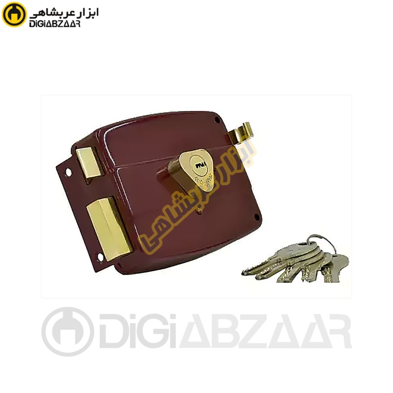 قفل حیاط تریانگل 5 کلیدکامپیوتری و مغزی برنجی پنج ستاره