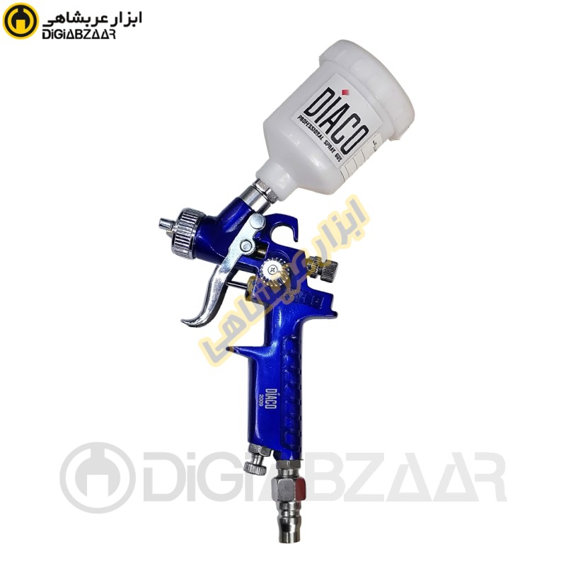 پیستوله سایه پاش 3 تنظیم دیاکو DICO مدل H-2000 مخزن روکاسه پلاستیک باکوپلینگ 