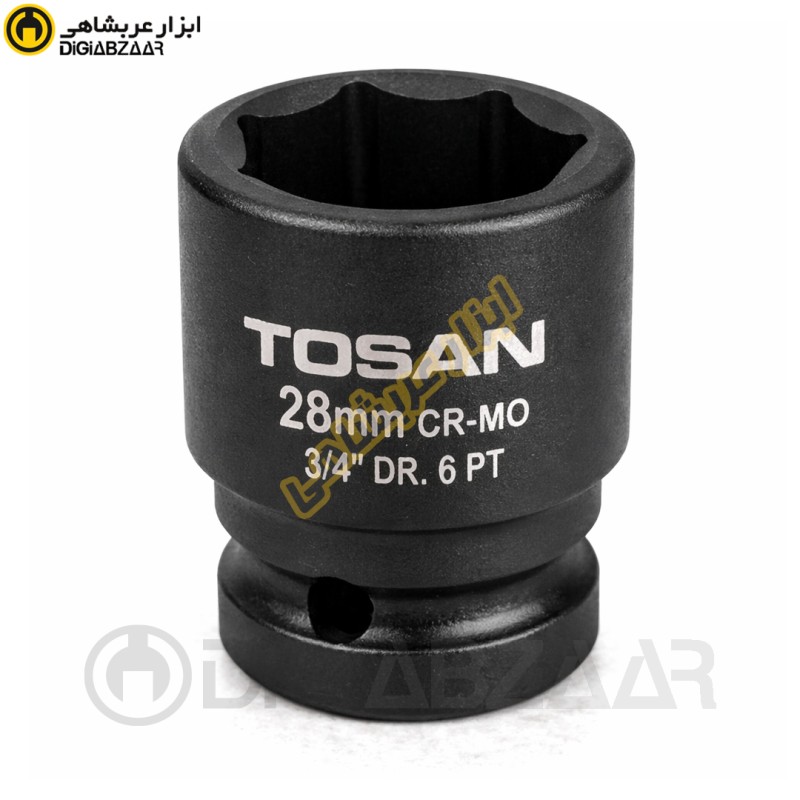 بکس 28 میل کوتاه مشکی 3.4 اینچ 6 پر توسن TOSAN