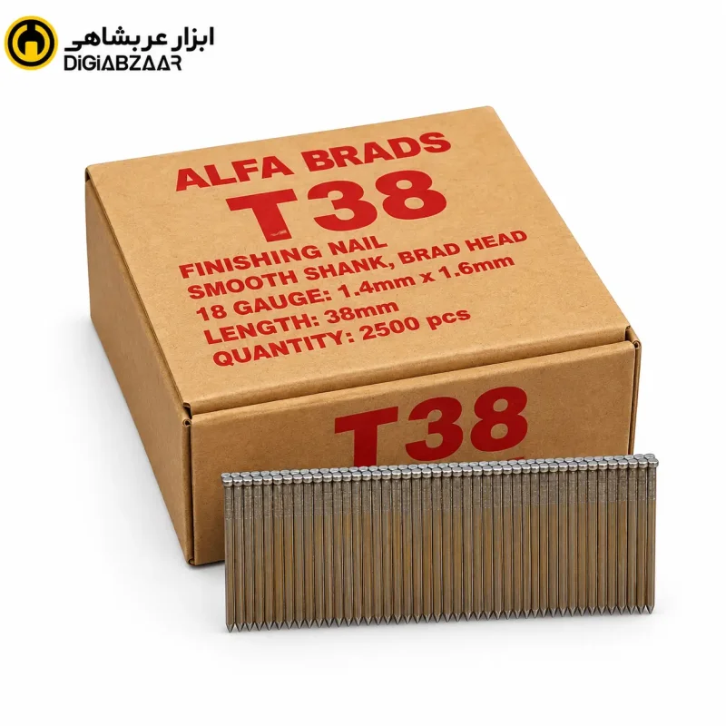 میخ میخکوب تیپو آلفا T38 بسته 2500 عددی