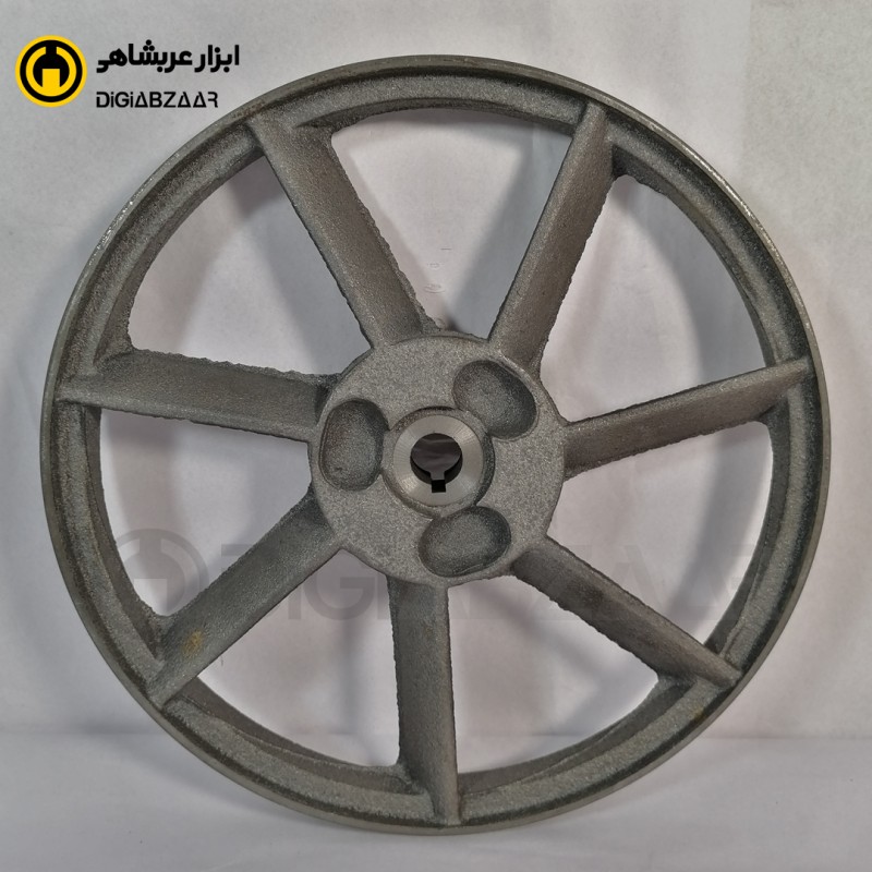 فلکه کمپرسور کونیک شده تک تسمه A مخصوص بلوک 6065 (قطر 32 سانت و داخلی 22 تا 24 میل)