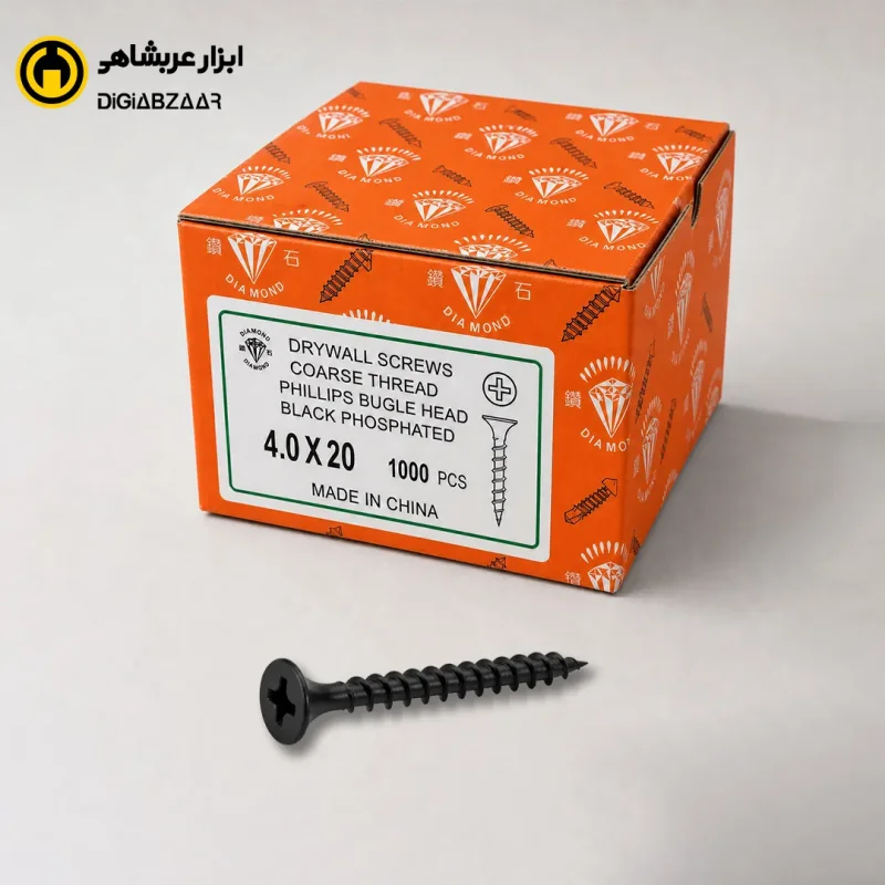 پیچ ام دی اف دیاموند سایز 20×4 بسته 1000 عددی