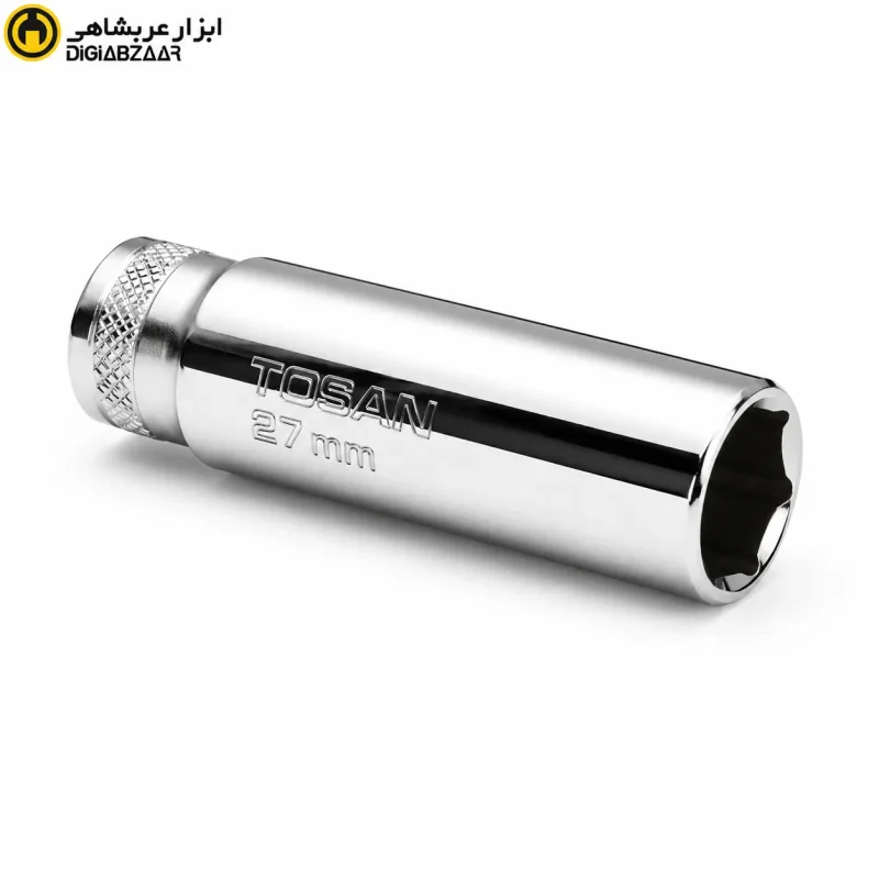 بکس 27 میلی‌متر 1/2 اینچ بلند سفید 6 پر توسن TOSAN