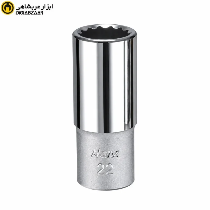 بکس 22 میلی‌متر 1/2 اینچ بلند سفید 12 پر هنس HANS