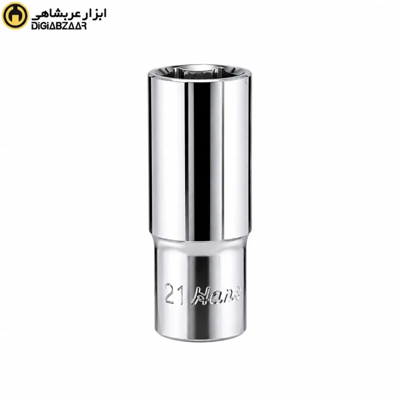 بکس 21 میلی‌متر 1/2 اینچ بلند سفید 6 پر هنس HANS