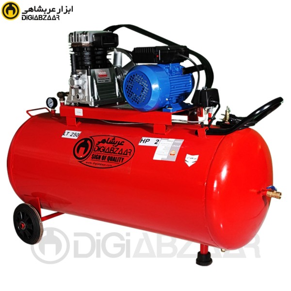 کمپرسور باد 2 اسب 250 لیتری خوابیده کتابی عربشاهی مدل DGA20805