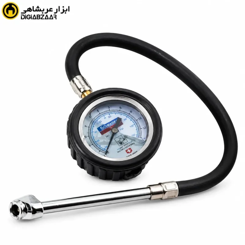 درجه باد روغنی شلنگ دار سواری و کامیونی شرایدر SCHRADER