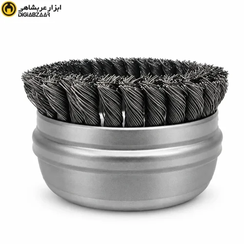 برس فرچه سیمی کاسه‌ای بافته 75 میلی‌متر ساب ایران