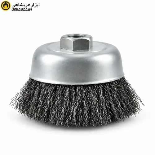 برس کاسه‌ای افشان استیل کربلایی سایز 75