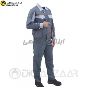 لباس کار درجه یک طرح بوفالو طوسی سایز L