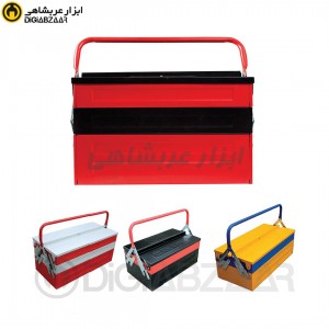 جعبه ابزار فلزی 46 سانتی دوطبقه tg 2111 ایران پتک