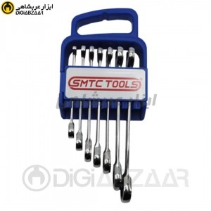 آچار یکسررینگی و یکسرتخت اس ام تی سی SMTC مدل جغجغه ای YP-7PCS مجموعه 7 عددی