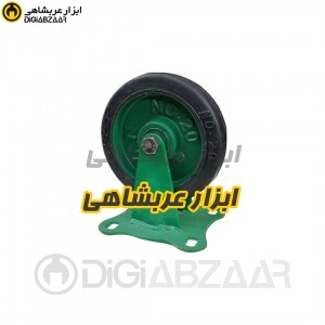 چرخ 20 پویان مدل ثابت فولادی لاستیکی سبز