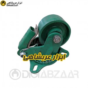 چرخ 10 گردان پویان مدل ترمزدارفولادی روتراشی سبز