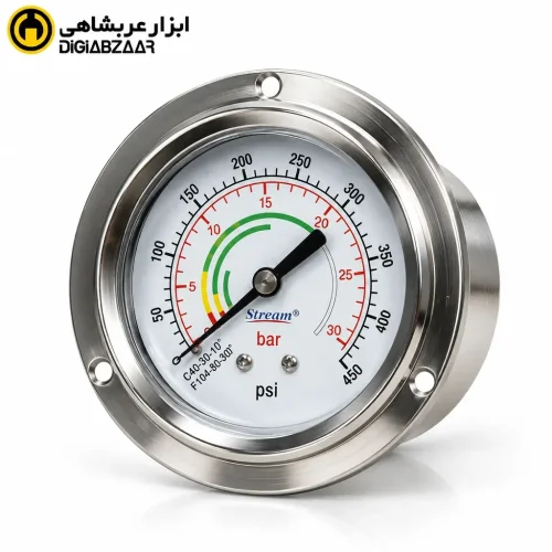 مانومتر روغنی استریم صفحه استیل