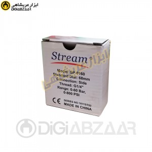 مانومتر روغنی 68 میل 60 بار 1.4 اینچ استیل SP-0160 استریم STREAM
