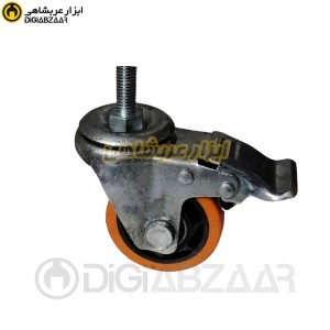 چرخ 7.5 پیچی ترمزدار بلبرینگی نارنجی